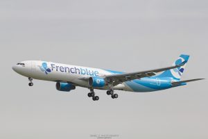 frenchblue airplane in the sky