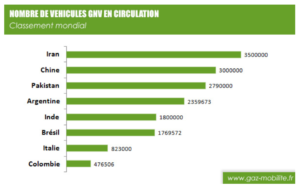 Nombre de véhicules GNV en circulation en 2019